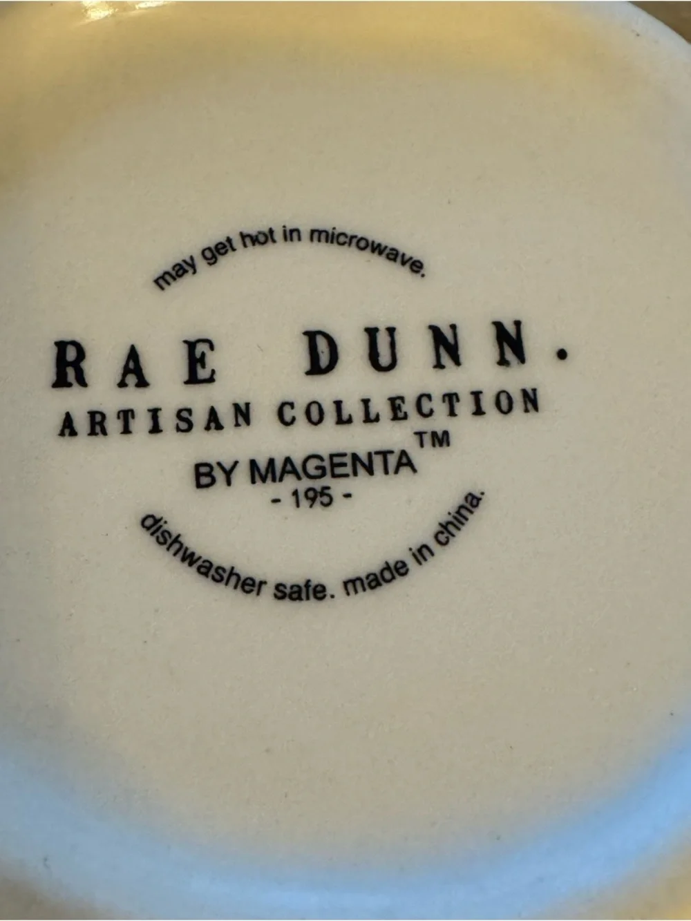 Rae Dunn Valentine's Day ‘MON CHERRY’ Double-Sided Mug w/Red Interior NWT